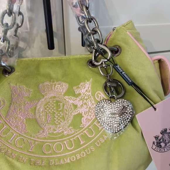 Juicy Couture Lime and Pink Shoulder Bag - Picture 3 of 7